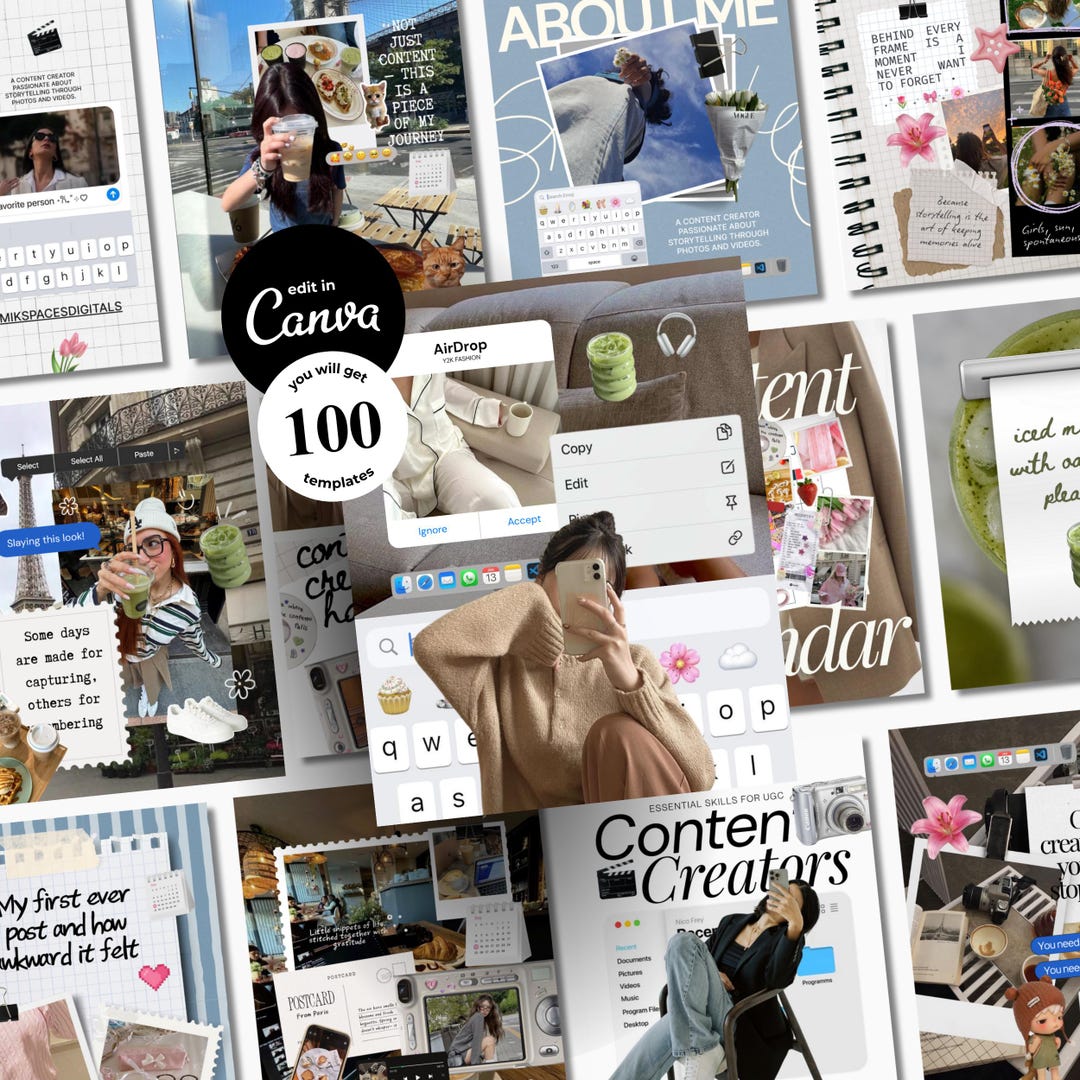 Instagram Templates Photo Dump Posts Content Creator Canva Templates ...