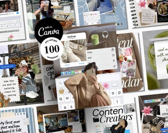 Instagram Templates Photo Dump Posts Content Creator Canva Templates iOS Core Instagram Scrapbook  Storytelling Social Media Kit Templates