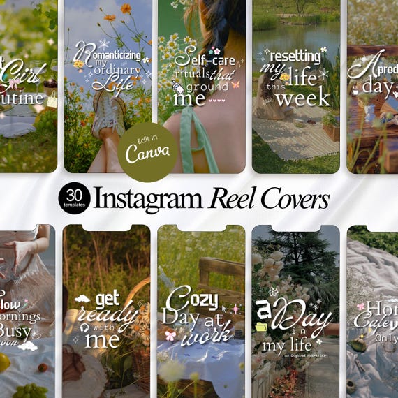 Cozy Faceless Vlog Instagram GRWM Reel Covers Templates Trendy Reels Mini Vlog Pixelated Cover Aesthetic Reels Cover IG Template GIF Posts