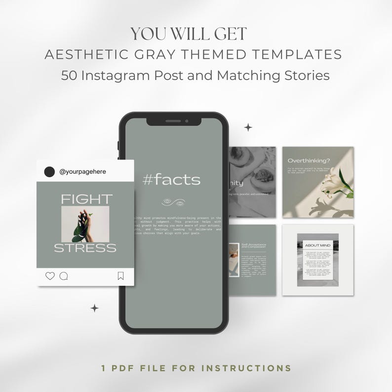 Mental Health Instagram Templates: Wellness Coach Social Media (canva ...