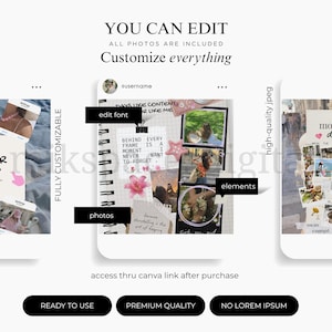 Instagram Photo Dump Posts Templates Content Creator Canva Scrapbooking Instagram Storytelling Posts Canva Social Media Kit Templates Scrapbook templates Scrapbook instagram Instagram templates Aesthetic instagram, Content templates Content template canva Scrapbook kit content creation templates instagram stories canva templates Etsy