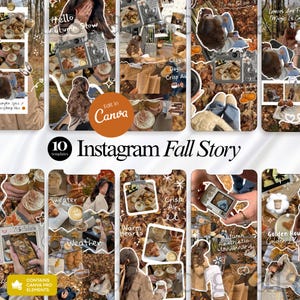 Instagram Story-sjablonen voor de herfst Instagram-scrapbook Herfst Story Instagram-sjabloon Herfst Reel-coversjabloon Herfst Instagram Story-scrapbook