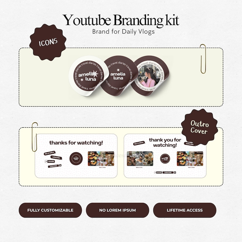 Youtube Branding Kit Youtube Thumbnail Templates Aesthetic Storytelling Youtube Channel Art Branding Modern Branding Youtube Daily Vlog Brand Kit Template You Tubers Brand Content Creator Vlog Lifestyle Daily Vlog Thumbnails Templates Brand Youtube Branding Kit Etsy