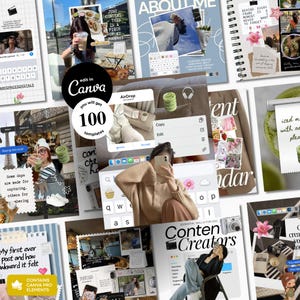Instagram Templates Photo Dump Posts Content Creator Canva Templates iOS Core Instagram Scrapbook  Storytelling Social Media Kit Templates