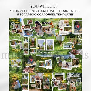 Scrapbook Templates Carousel Templates Seamless Carousel Digital Scrapbook Storytelling Templates Instagram Carousel Templates Photo Dump IG Scrapbook instagram scrapbooking instagram digital scrapbook instagram post template scrapbook Etsy