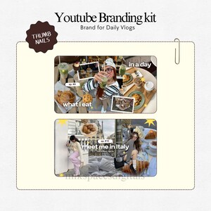 Youtube Branding Kit Youtube Thumbnail Templates Aesthetic Storytelling Youtube Channel Art Branding Modern Branding Youtube Daily Vlog Brand Kit Template You Tubers Brand Content Creator Vlog Lifestyle Daily Vlog Thumbnails Templates Brand Youtube Branding Kit Etsy