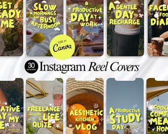 Cozy Faceless Instagram Reels Cover Templates Video Reels Marketing Templates Aesthetic Reels for Content Creator Mini Vlog Cover Templates