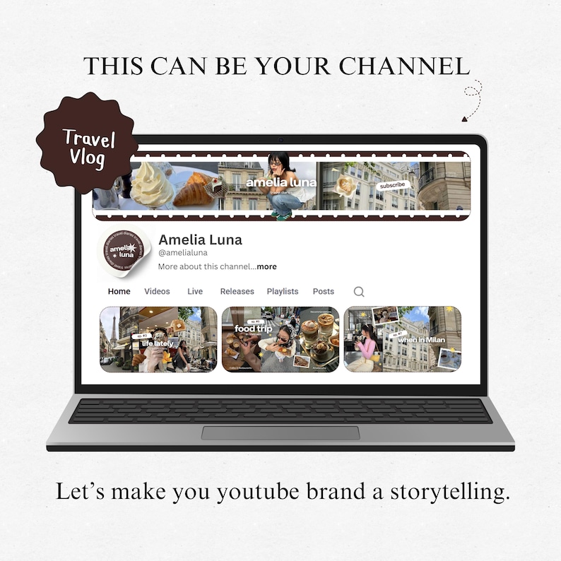 Youtube Branding Kit Youtube Thumbnail Templates Aesthetic Storytelling Youtube Channel Art Branding Modern Branding Youtube Daily Vlog Brand Kit Template You Tubers Brand Content Creator Vlog Lifestyle Daily Vlog Thumbnails Templates Brand Youtube Branding Kit Etsy