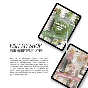 Matcha Pink Coffee Instagram Templates Social Media Template Cafe Business Coffee Shop Template Milkshake Cafe Social Matcha Instagram Posts Etsy