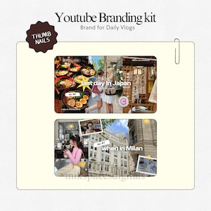 Youtube Branding Kit Youtube Thumbnail Templates Aesthetic Storytelling Youtube Channel Art Branding Modern Branding Youtube Daily Vlog Brand Kit Template You Tubers Brand Content Creator Vlog Lifestyle Daily Vlog Thumbnails Templates Brand Youtube Branding Kit Etsy