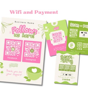 Matcha Pink Coffee Instagram Templates Social Media Template Cafe Business Coffee Shop Template Milkshake Cafe Social Matcha Instagram Posts Etsy