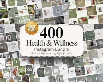 400+ Instagram-sjablonen voor gezondheid en welzijn Socialmedia-sjablonen Instagrambundel voor gezondheid en welzijn Instagram-pakket voor wellnessmarketing