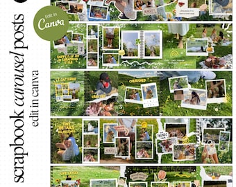Scrapbook Templates Carousel Templates Seamless Carousel Digital Scrapbook Storytelling Templates Instagram Carousel Templates Photo Dump IG