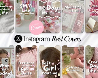 Instagram Reel Covers Girly Pink Instagram Reel Template Soft Girl Reel Thumbnail Coquette Reel Covers Storytelling Reel Covers Instagram
