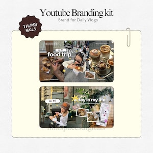 Youtube Branding Kit Youtube Thumbnail Templates Aesthetic Storytelling Youtube Channel Art Branding Modern Branding Youtube Daily Vlog Brand Kit Template You Tubers Brand Content Creator Vlog Lifestyle Daily Vlog Thumbnails Templates Brand Youtube Branding Kit Etsy