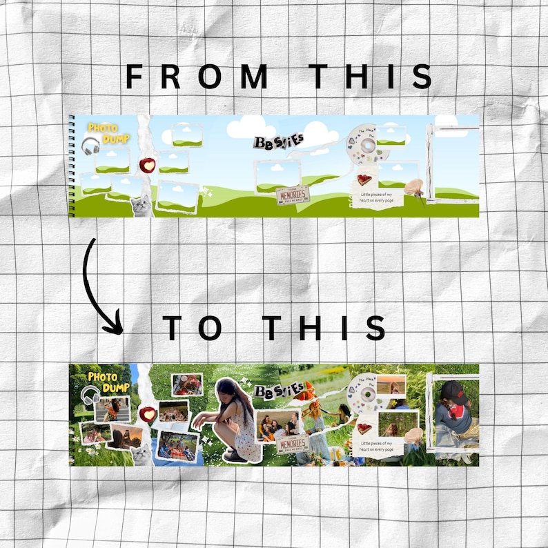 Scrapbook Templates Carousel Templates Seamless Carousel Digital Scrapbook Storytelling Templates Instagram Carousel Templates Photo Dump IG Scrapbook instagram scrapbooking instagram digital scrapbook instagram post template scrapbook Etsy