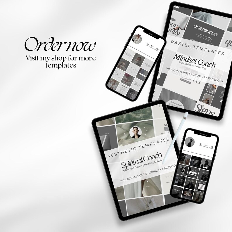 Mental Health Instagram Templates: Wellness Coach Social Media (canva ...