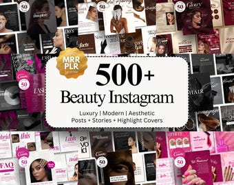 500+ Instagram-mallar Mall för sociala medier Instagram-marknadsföring Megapaket för MRR PLR Återförsäljningsrättigheter Canva-mallar Instagram Canva-inlägg