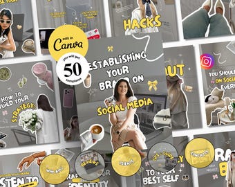 Instagram-sjablonen Esthetisch overzicht Instagram-berichtsjablonen Canva Instagram-sjablonen Gif-geanimeerde Instagram-carrouselomslagberichtsjabloon