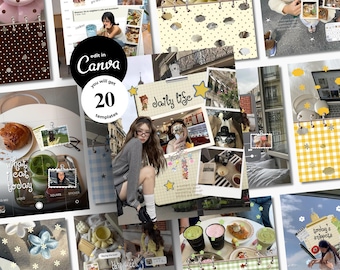 Mallar för Instagram-inlägg Pappersklippta inlägg Innehållsidéer Mallar för Canva Mallar för Scrapbooking IG-inlägg Mallar för dagliga vloggar Storytelling