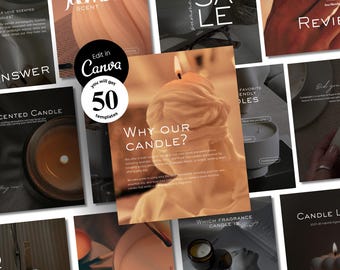 Candle Business Instagram Templates: Social Media Branding (Digital Download)