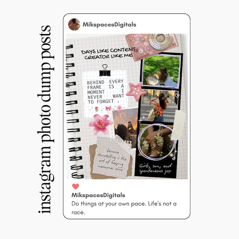 Instagram Photo Dump Posts Templates Content Creator Canva Scrapbooking Instagram Storytelling Posts Canva Social Media Kit Templates Scrapbook templates Scrapbook instagram Instagram templates Aesthetic instagram, Content templates Content template canva Scrapbook kit content creation templates instagram stories canva templates Etsy