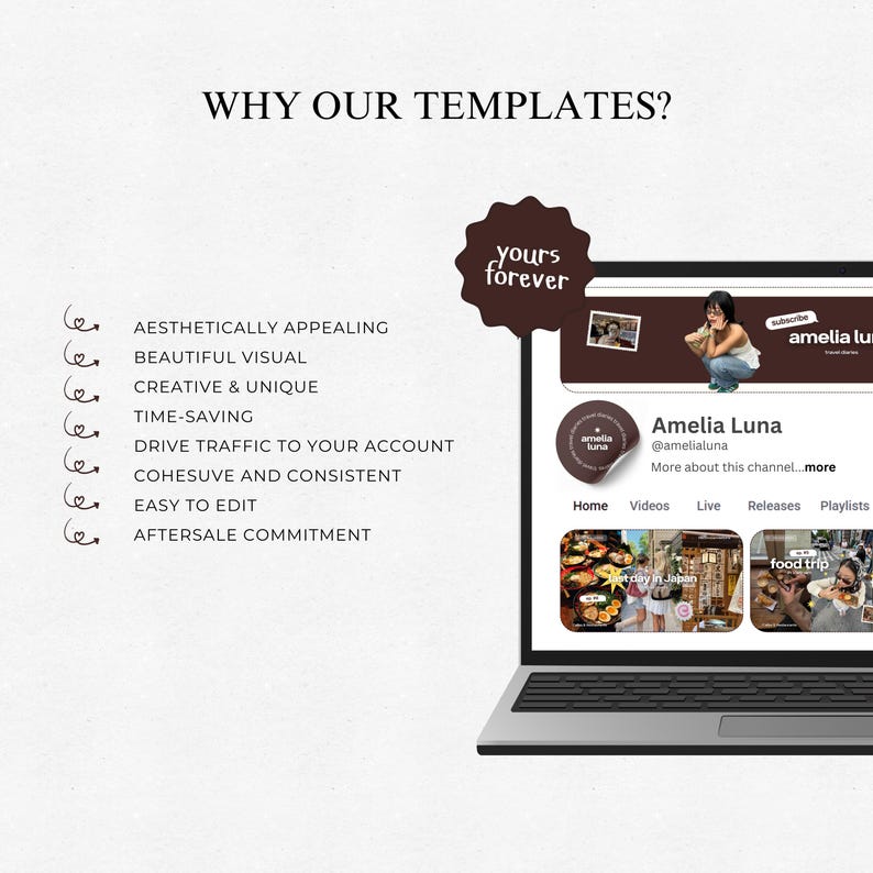 Youtube Branding Kit Youtube Thumbnail Templates Aesthetic Storytelling Youtube Channel Art Branding Modern Branding Youtube Daily Vlog Brand Kit Template You Tubers Brand Content Creator Vlog Lifestyle Daily Vlog Thumbnails Templates Brand Youtube Branding Kit Etsy