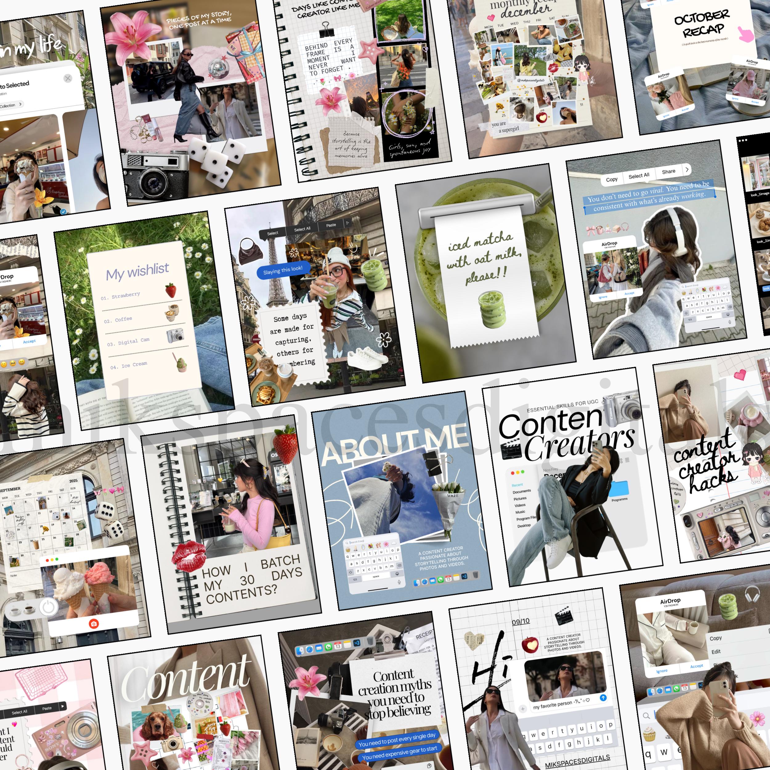 Instagram Templates Photo Dump Posts Content Creator Canva Templates ...
