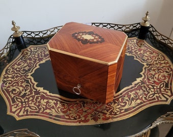 Napoleon III French odor box 3 Victorian Wooden box XIX Century embellished with marquetry