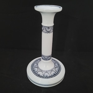 Porcelain earthenware Sarrguemine FRANCE Candlestick centerpiece, vintage Fine porcelain Canada model
