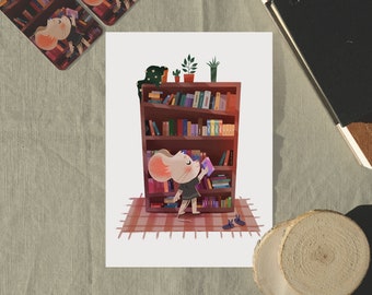 Library Mouse - Print A5