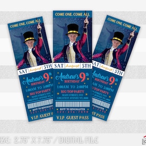 Tickets einladen, Zirkus-Einladung, Größter Schausteller, Ringmaster einladen, Geburtstag einladen, Wir bearbeiten für Sie, L090