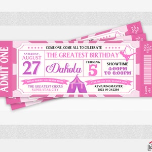 Tickets einladen, Zirkus-Einladung, Größter Schausteller, Anne Wheeler einladen, Geburtstag einladen, Wir bearbeiten für Sie, L015