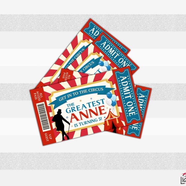 Ticket pass, Circus ticket, Greatest Showman, Ringmaster invite, Birthday invite, We edit for you,  L056