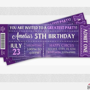 Tickets einladen, Zirkus Einladung, Größter Showman, Ringmaster einladen, Geburtstag einladen, Wir bearbeiten für Sie, L043