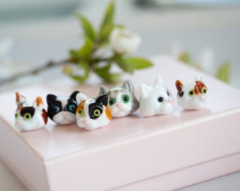 Kattenkraal Lampwork: handgemaakte glazen dierenkraal voor sieraden
