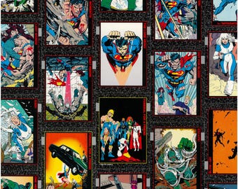 Death of Superman Collage | 1-of-1 DC Comic Card Mixed Media Wall Art | Handmade Tribute to Superman vs Doomsday
