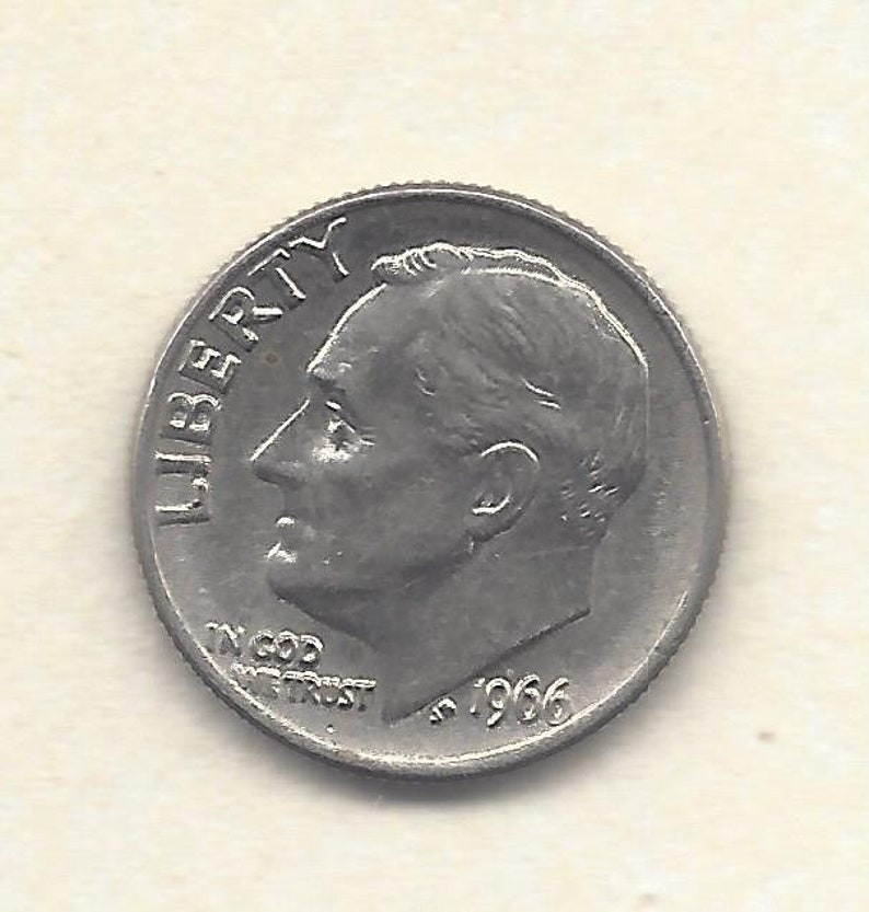 1966 Dime No Mint Rare With JS With Errors Re Letters Etsy Canada