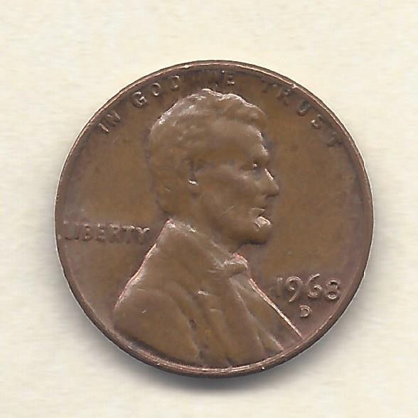 SPECIAL - 1968 D - Error -Lincoln Penny 2 erros i dd - D