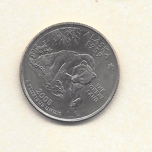 2008 Quarter D - Very Rare - Alaska - Bear