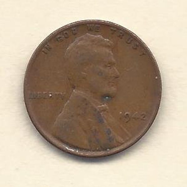 1942 - 3 grams - No Mint Copper Wheat Penny