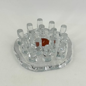 Glass Tealight Holder Georgshutte Glass Design - 1970s