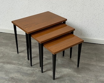 1970年代、オランダのヴィンテージサイドテーブル3個セット - Etsy 日本