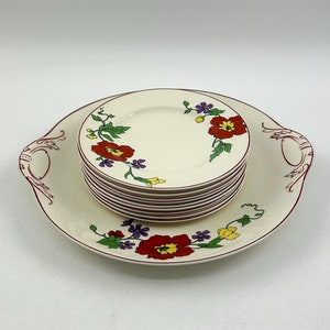 J&G Meakin Reg Sol Cake Plates and Serving Platter - Rialto Decor England - 1920s / 30s