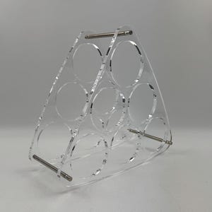 Wine rack - Plexiglass - 6 bottles - 1980s