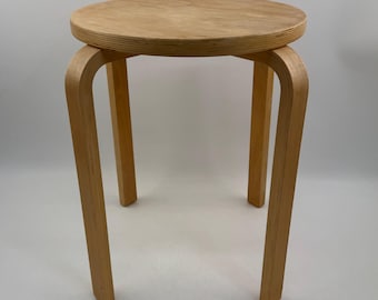 Vintage IKEA Frosta Stool – 1990s Bentwood Birch Stool