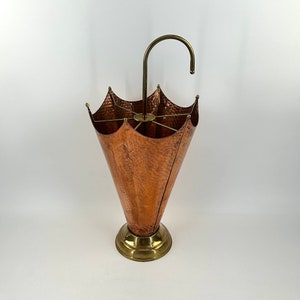 Brass Umbrella Stand Mid-Century - Vintage - 1960s