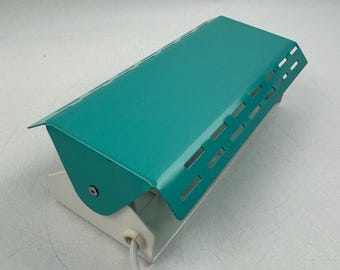 Vintage Turquoise Wall Lamp 1980s Adjustable Bed Lamp Retro Metal Reading Light Mid Century Wall Light Bedroom Lighting