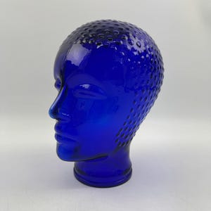 ヴィンテージ ガラス製 マネキン ヘッド インテリア ディスプレイ 頭部 青 ヴィンテージ ガラス製 マネキン ヘッド インテリア ディスプレイ 頭部