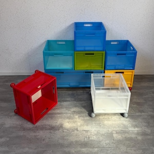 IKEA - Cajas de almacenaje Märd en estilo Memphis - Años 90